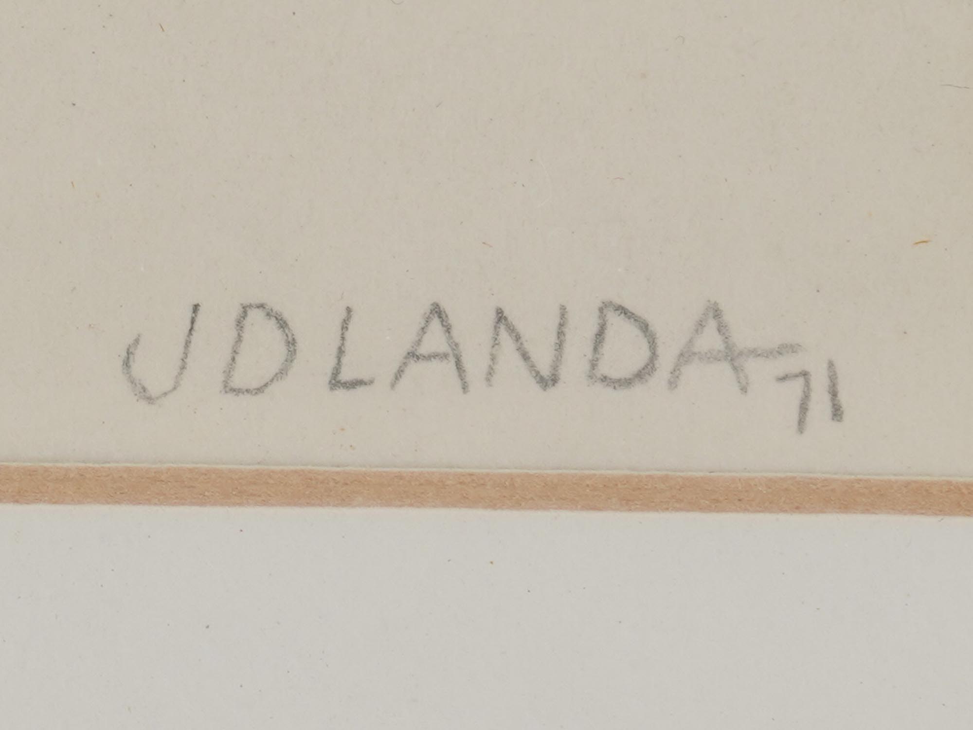 SURREALIST PENCIL DRAWING SIGNED JULIAN D LANDA PIC-3